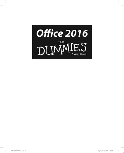 Office 2016 For Dummies (For Dummies (Computer/tech))