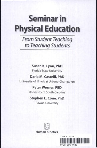 Seminar in Physical Education: From Student Teaching to Teaching Students