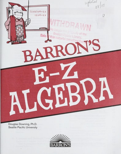 E-Z Algebra (Barron's E-Z Series)