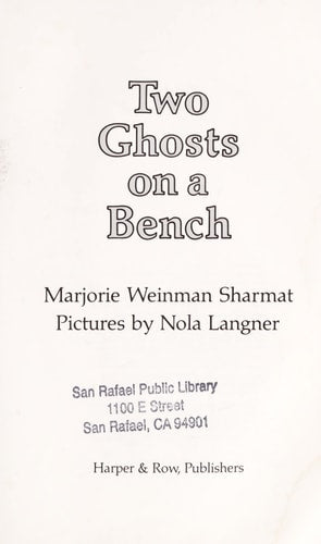 Two ghosts on a bench