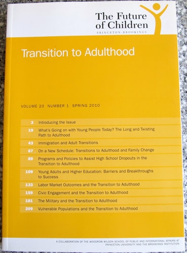 The Future of Children, Transition to Adulthood (Volume 20 Spring 2010)