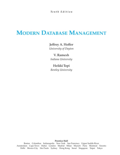 Modern Datatbase Management