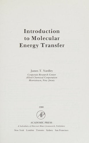 Introduction to Molecular Energy Transfer