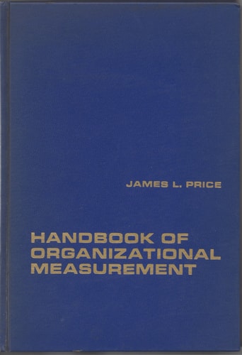 Handbook of organizational measurement