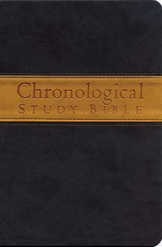The Chronological Study Bible: New King James Version Butterscotch / Smoke Leathersoft