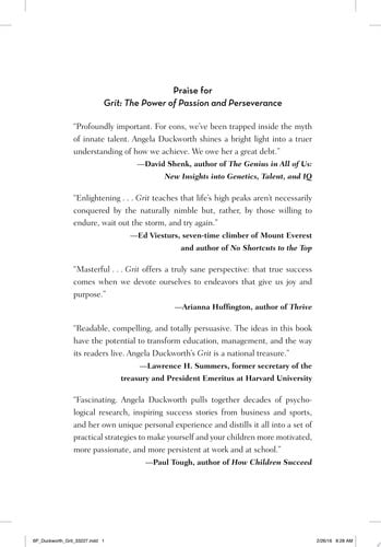 Grit: The Power of Passion and Perseverance