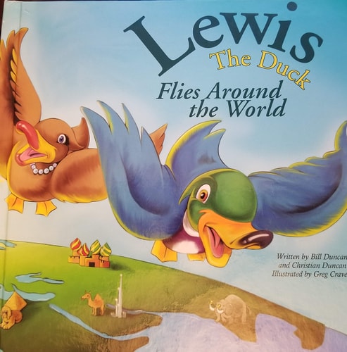 Lewis the Duck Flies Around the World