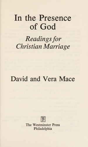 In the Presence of God: Readings for Christian Marriage