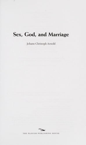 Sex, God, and Marriage