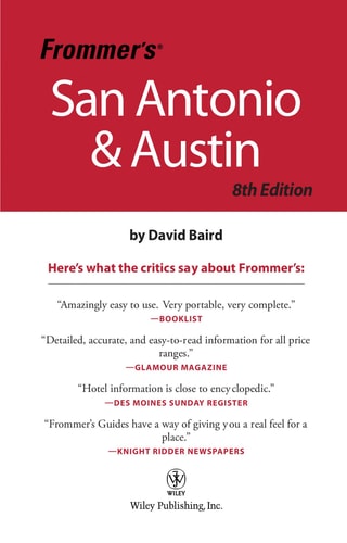 Frommer's San Antonio and Austin (Frommer's Complete Guides)