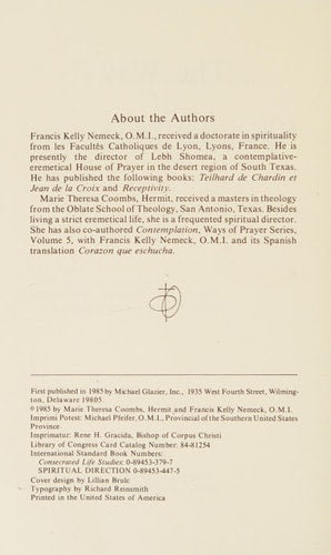 The Way of Spiritual Direction (Conecrated Life Studies, 5)