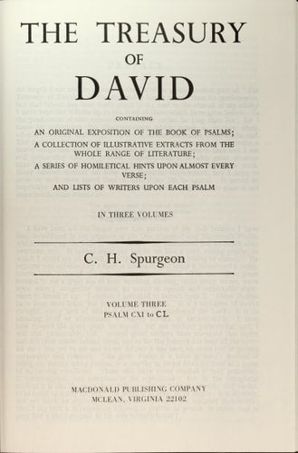 The Treasury of David: Psalm 58 to 110