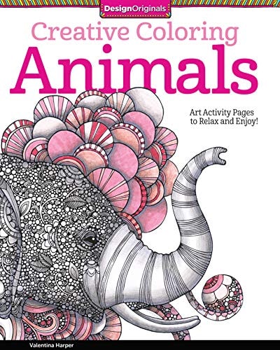 Creative Coloring Animals: Art Activity Pages to Relax and Enjoy! (Design Originals) 30 Designs of Owls, Dogs, Horses, Fish, Pigs, & More, on ... Tips (Creative Coloring Book)