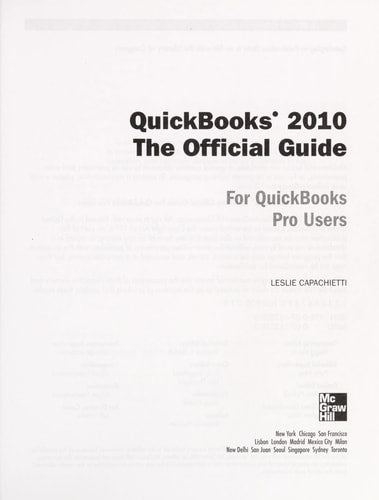 QuickBooks 2010 The Official Guide (Quicken Press)