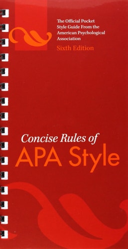 Concise Rules of APA Style