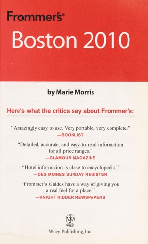 Frommer's Boston 2010 (Frommer's Complete Guides)