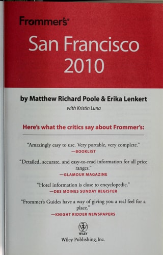 Frommer's San Francisco 2010 (Frommer's Complete Guides)