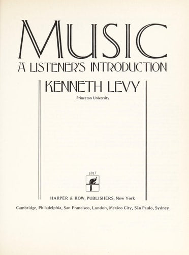 Music: A Listener's Introduction