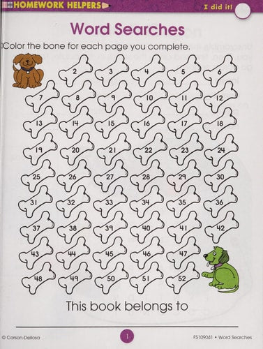 Word Searches Homework Helper, Grade 2