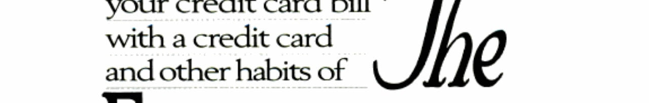 You can't pay your credit card bill with a credit card and other habits of the financially confident woman