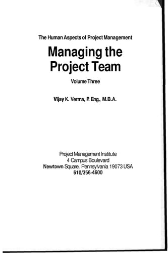 Organizing Projects for Success (Human Aspects of Project Management) (Human Aspects of Project Management, Volume One)