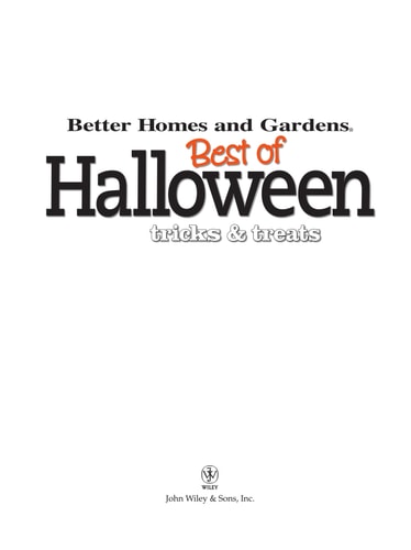 Halloween Tricks & Treats (Better Homes and Gardens) (Better Homes and Gardens Cooking)