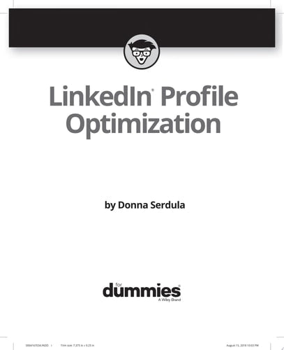 LinkedIn Profile Optimization For Dummies (For Dummies (Career/Education))