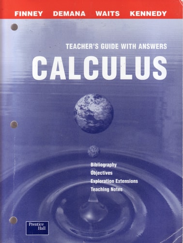 Calculus: graphical, numerical, algebraic, Teacher's resource Package