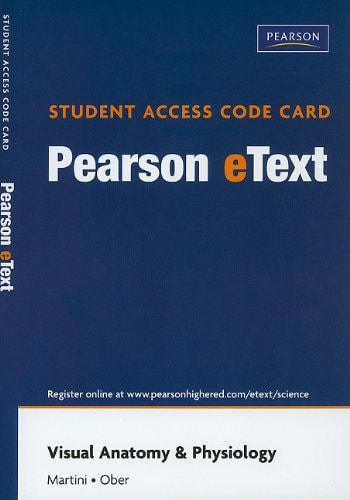 Pearson eText Student Access Code Card for Visual Anatomy & Physiology