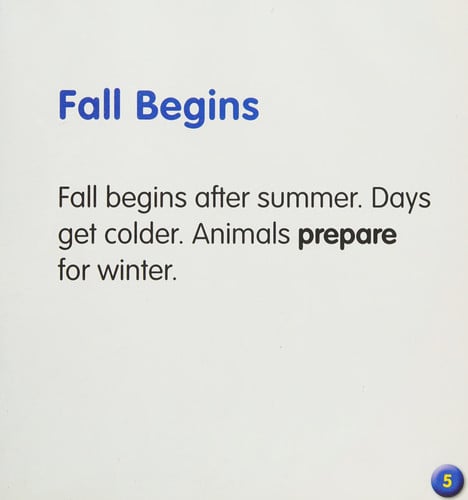 What Do Animals Do in Fall? (21st Century Basic Skills Library: Let's Look at Fall)