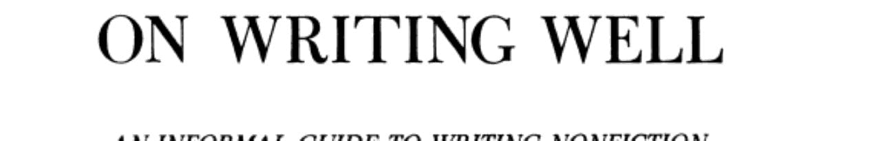 On Writing Well