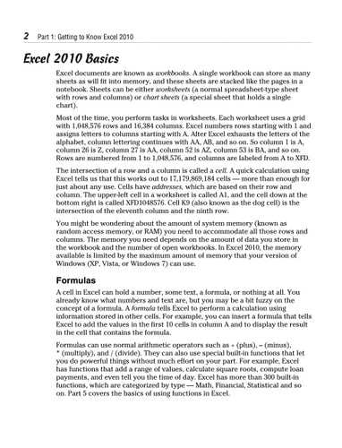 Excel 2010 For Dummies Quick Reference