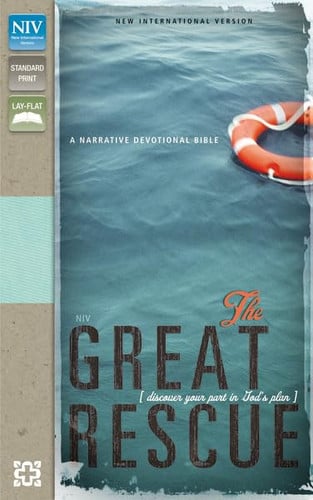 NIV, Great Rescue Bible, Imitation Leather, Blue/Brown: Discover Your Part in God’s Plan