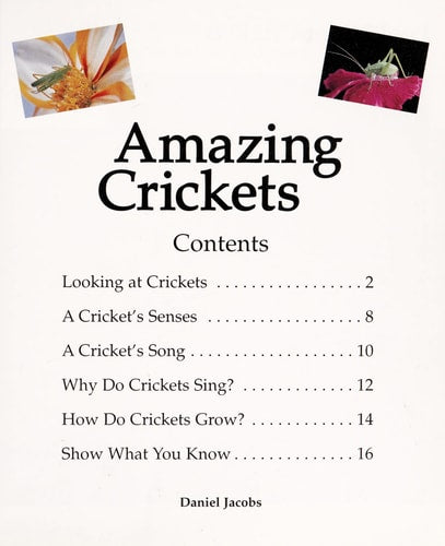 Amazing Crickets (Newbridge discovery links)