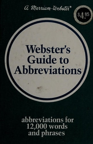 Webster's Guide to Abbreviations
