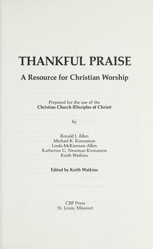 Thankful Praise: A Resource for Christian Worship
