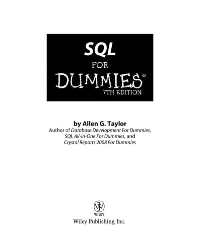 SQL For Dummies