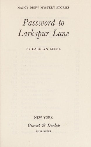 Nancy Drew Password To Larkspur Lane - 10
