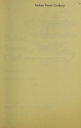 Indian Sweet Cookery