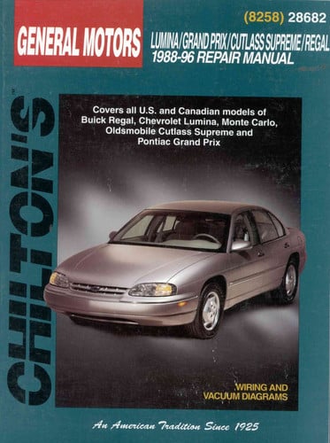 GM Lumina, Grand Prix, Cutlass Supreme, and Regal, 1988-96 (Chilton Total Car Care Series Manuals)