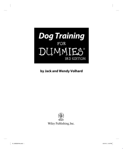 Dog Training For Dummies