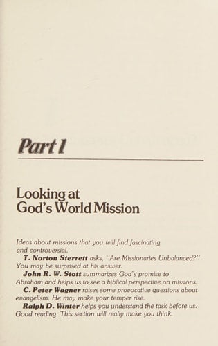 You Can Tell The World: A Mission Reader