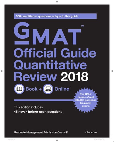 GMAT Official Guide 2018 Quantitative Review: Book + Online