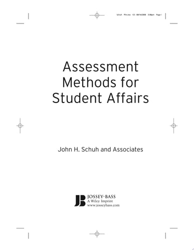 Assessment Methods for Student Affairs
