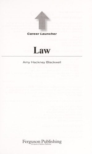 Law (Ferguson Career Launcher (Hardcover))
