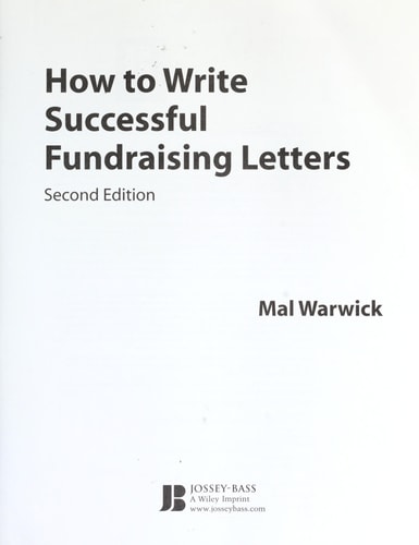 How to Write Successful Fundraising Letters, with CD