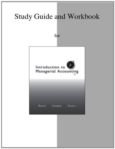 Study Guide/Workbook for Introduction to Managerial Accounting