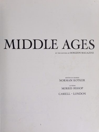 Horizon Book of the Middle Ages