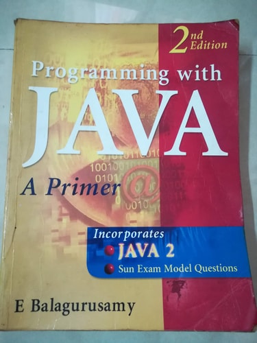 Programming with Java [Paperback] [Jan 01, 2001] Balagurusamy