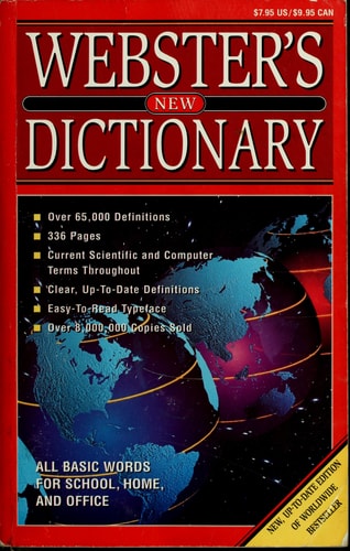 Websters New Dictionary Up to Date Edition